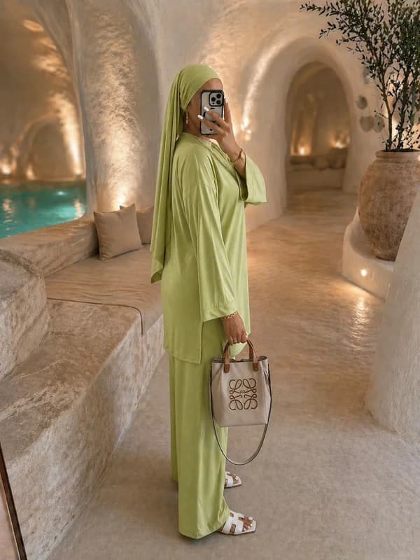 Burkini 3 pièces Pistache