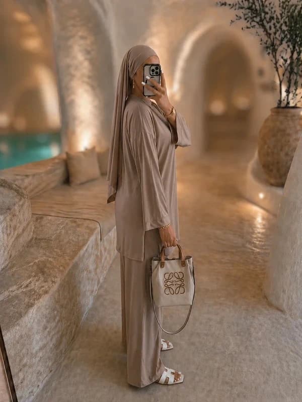 Burkini 3 pièces Taupe