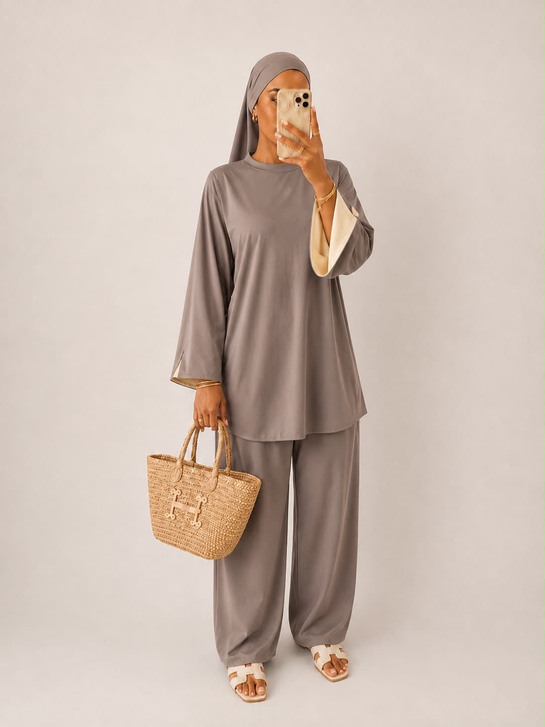 Burkini col rond Mocha